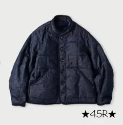 美品✨45R 45プチデニム×厚ナイロンの908キルトベスト リバーシブル