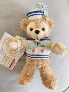 ディズニー 20周年 ダッフィー ぬいぐるみバッジ ぬいば タイムトゥシャイン