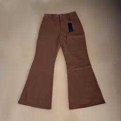 未使用 フレアパンツ ブラウン L