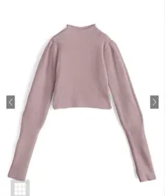 グレイル　サムホール付きロングスリーブニットトップス　ピンク　S
