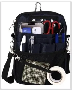 多機能 ウエストポーチ ナースポーチ ウエストバッグ 仕事用 3way マチ付き