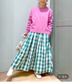 【studioCLIP】シャドウブロックチェックスカート