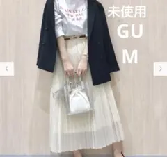 GU オーガンジー プリーツスカート クリーム M 新品 未使用のサムネイル