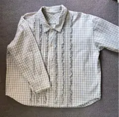 厚手コットン　シャツ　トップス　はおりのサムネイル