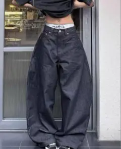バルーンデニム リジットデニム y2k Jaded london ストリート