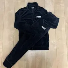 PUMA ベロア ジャージ セットアップ ブラックのサムネイル