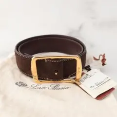 ロロピアーナ スエードベルト ダークブラウン メンズ アクセサリー ベルト | Loro Piana