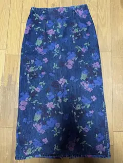 Ron Herman デニムタイトスカート 花柄 ロング丈のサムネイル
