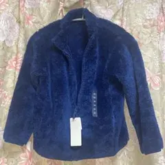 ユニクロ　ネイビー フリース　ジャケット キッズ　ジッパー付き　130