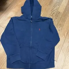 POLO RALPH LAUREN ネイビー ジップパーカー 140