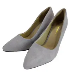 SG1972-9■ 新品 パンプス スエード調 23.0cm アイスグレー