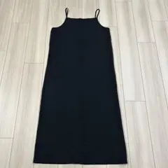 超美品　ブラック ロングキャミワンピース レディースMサイズ