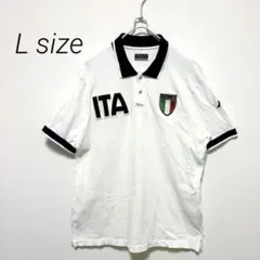 美品 Kappa イタリア代表モデル 半袖ポロシャツ 白 L ゴルフウェアのサムネイル