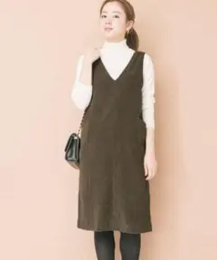 URBAN RESEARCH　Vネックジャンパーワンピース