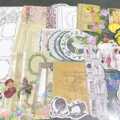 コラージュ素材　紙もの　シール　おすそ分け