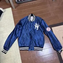 80s USA製 ビンテージ ヤンキース ナイロン スタジャン　Mサイズ