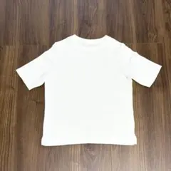 ヒューマンウーマン　Tシャツ　トップス　半袖　五分袖　白　コットン100