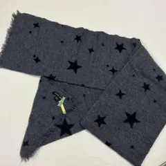 douce aglaé 星柄マフラー グレーカシミア100%です。のサムネイル