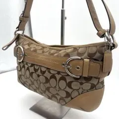 COACH シグネチャー ワンショルダーバッグ ブラウン