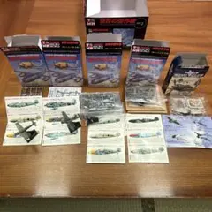 プラモデル　世界の傑作機4機、WING CLUB1機のサムネイル