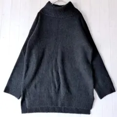 ユニクロ レディース ニット S 厚手 タートルネック 黒