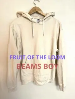 FRUIT OF THE LOOM BEAMS BOY パーカー S クリーム色