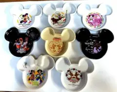 ミッキーマウス型陶器皿8枚セット