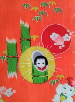 昭和レトロなビンテージカットクロス２枚セット《かぐや姫》