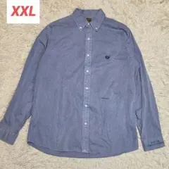 希少 XXL HUMAN MADE OXFORD BD SHIRT BLUE 青のサムネイル