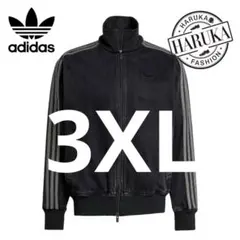 新品3XL⭐️adidasアディカラー デニムファイヤーバード トラックトップ 黒