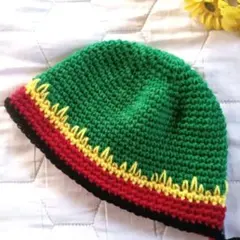 8:: ラスタカラー　2 クラッシャーハット　クロシェハット　バケットハット