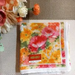 【タグ付き未使用】KENZO総花柄ハンカチ