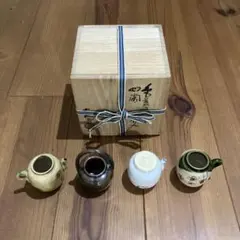 平安与し三作.四滴茶入.共箱 - メルカリ