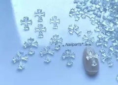 ♡十字架♡ クロス　ネイルパーツ　100個　clear