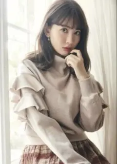 処分セール//Ruffled Cotton-Jersey Sweatshirtのサムネイル