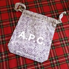 【A.P.C.】巾着エコバッグ パープルドット柄のサムネイル