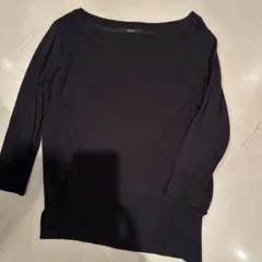 VICKY ネイビー 五分袖ニット