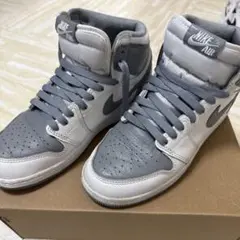Nike Air Jordan 1 ハイカット スニーカー グレー/ホワイト