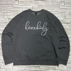 Tultex スウェット グレー 英字ロゴ HOME BODY USA古着