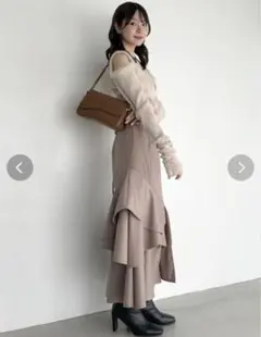 dazzlin バックレースアップアシメマーメイドスカート