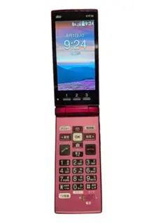 KYOCERA KYF36 au 携帯電話本体 ピンク 充電器新品バッテリー2個