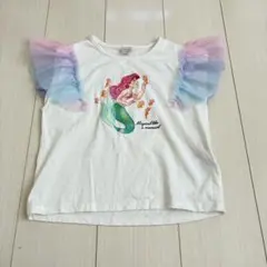 ディズニー　Disney アリエル　フリル　Tシャツ　半袖　カットソー　120
