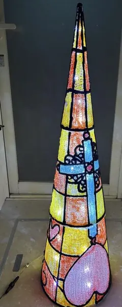 リ*ん様 ステンドグラス風クリスマスツリー 高さ100cm 1m