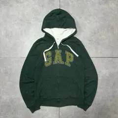 00s OLD GAP ジップパーカー　裏地サーマル　y2k 短丈