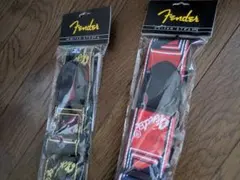 Fender ギターストラップ 　茶/赤 2本セット　新品未使用未開封