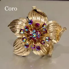 C006 Coro コロ ヴィンテージ ブローチ　花