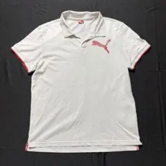 1098 PUMA White Red Skipper Polo Logo Lのサムネイル