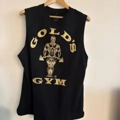 レア！金色　ゴールドジム　タンクトップ　スリーブレスシャツ　gold's Gym