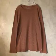 Eddie Bauer　長袖カットソー　レンガ　L　古着