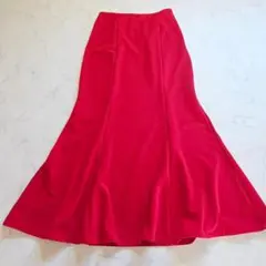 ELENCARE DUE　ロングマーメイドスカート　Ｆ　赤　ウエストバックゴムのサムネイル